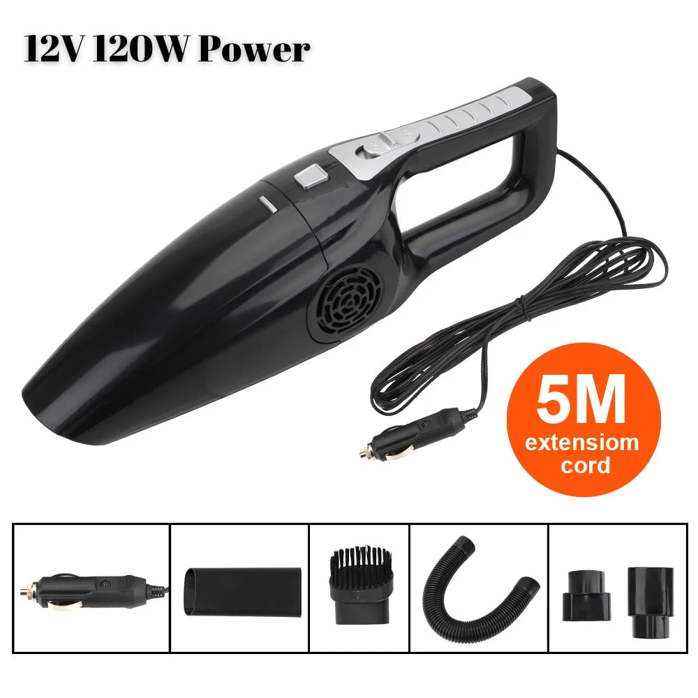 12V 120W Car Vacuum Cleaner Portable Wet and Dry Dual-Use Vacuum Cleaner Powerful Handheld Mini Vaccum Cleaners High Suction