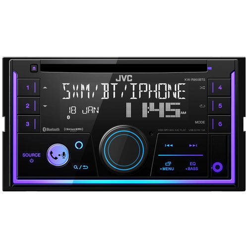KW-R950BTS 2-Din Car Stereo CD Receiver W/ Bluetooth/Usb/Xm Ready/Alexa/Eq