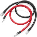 Battery Cable 1 Foot or 12 Inch 2 Gauge AWG Wire Set 5/16" M8 Made in USA