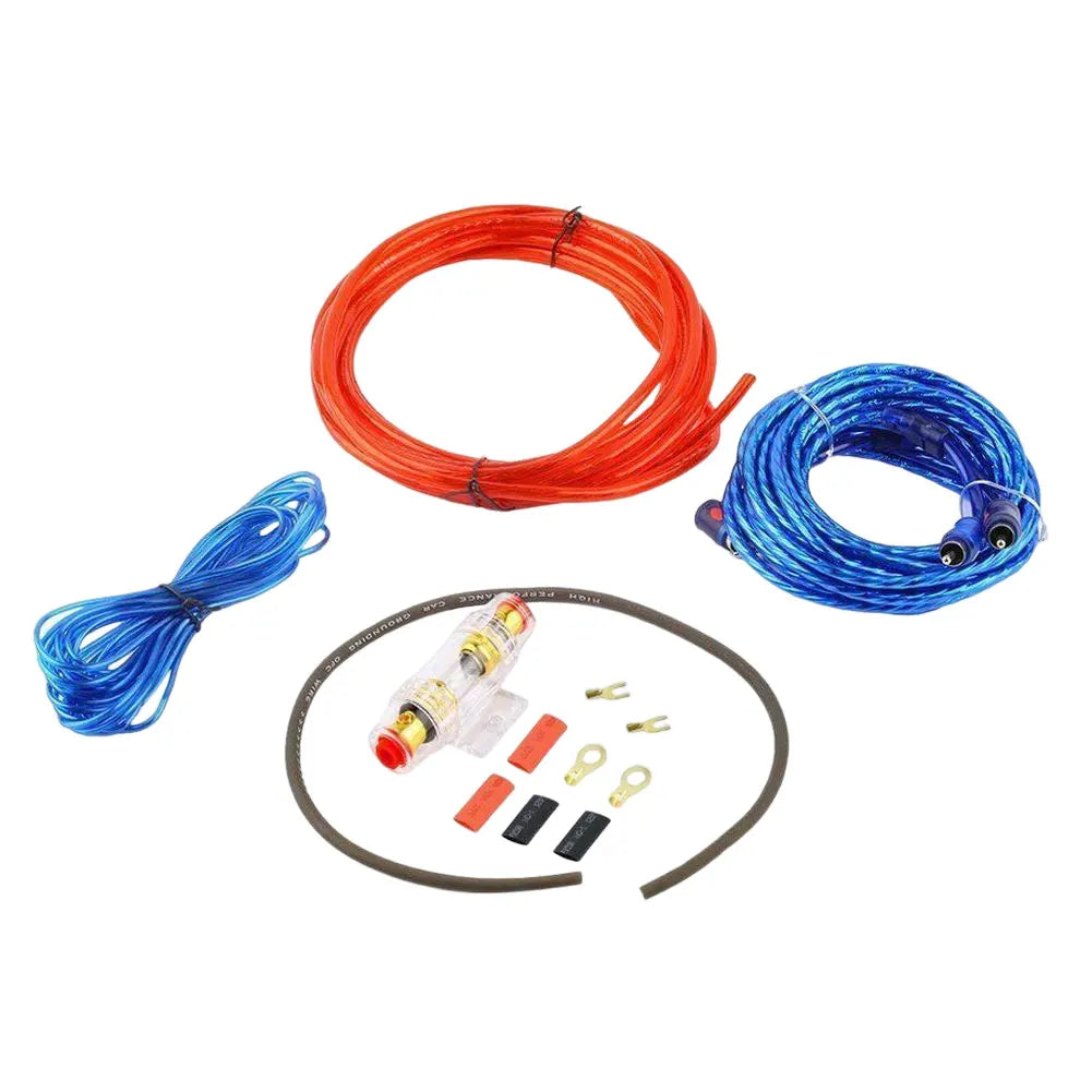 1500W Car Audio Speakers Wiring Kit 8GA 60AMP Subwoofer Amplifier AMP Wiring Fuse Holder Wire Cable Vehicle Modification Parts
